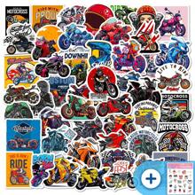 Finego Paquete De Pegatinas Para Motocicletas, 50 Piezas De Pegatinas Y Calcomanías De Vinilo Impermeables Y Geniales Para La Vida De La Moto, Pegatina De Amor Por Las Carreras De Coches Para Adultos, Hombres, Bicicleta, Computadora Portátil, Patineta Y Botella De Agua - Multicolor - Ver 11