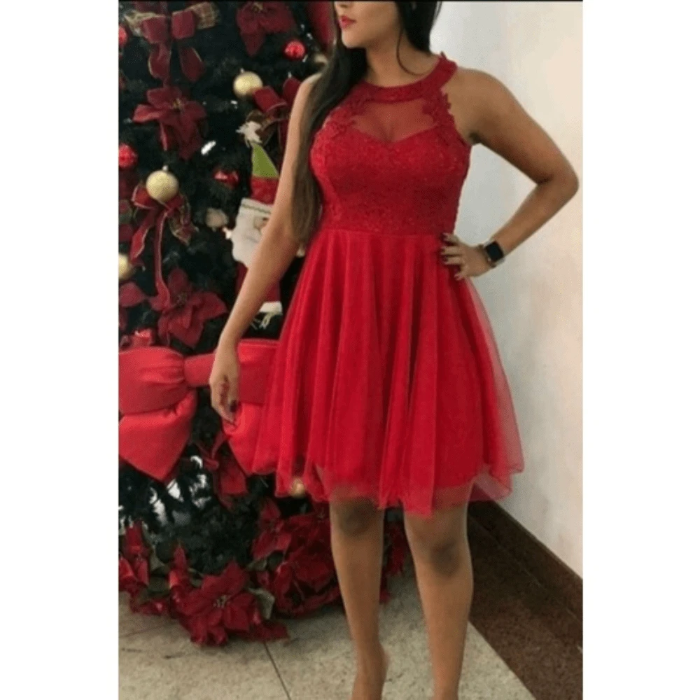 Women Dresses - Đỏ - Xem 1