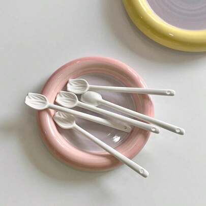 1 件时尚创意长柄郁金香咖啡勺，用于搅拌和甜点、咖啡、厨房、圣诞节礼物