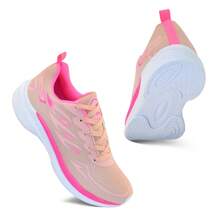 Women Wedge Sneakers - 玫瑰色和粉紅色 - 查看 5