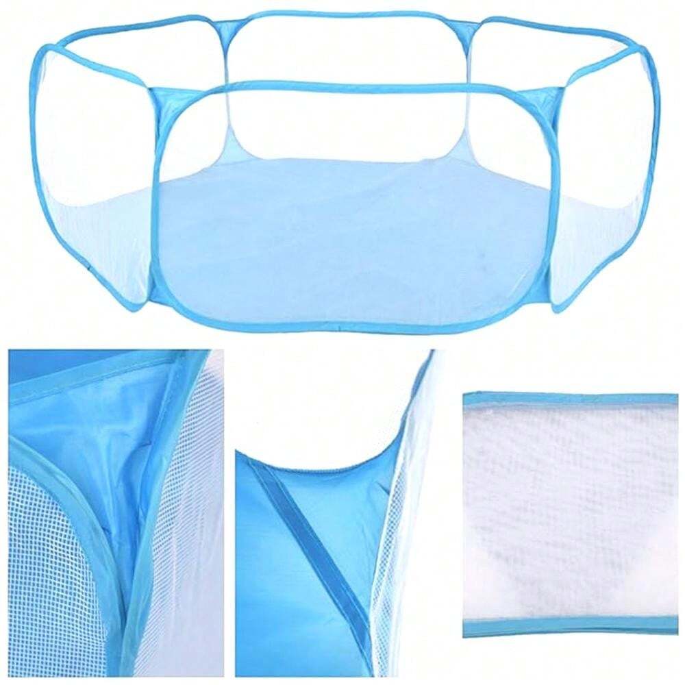 Breathable Polyester Fabric Hexagonal Pet Enclosure Collapsible Handbag