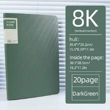 KOBEST 1入組8K相集夾收藏插袋海報插畫收藏冊8K畫冊畫稿收藏冊兒童美術紙張保存典藏證書 - 紅色 - 查看 9