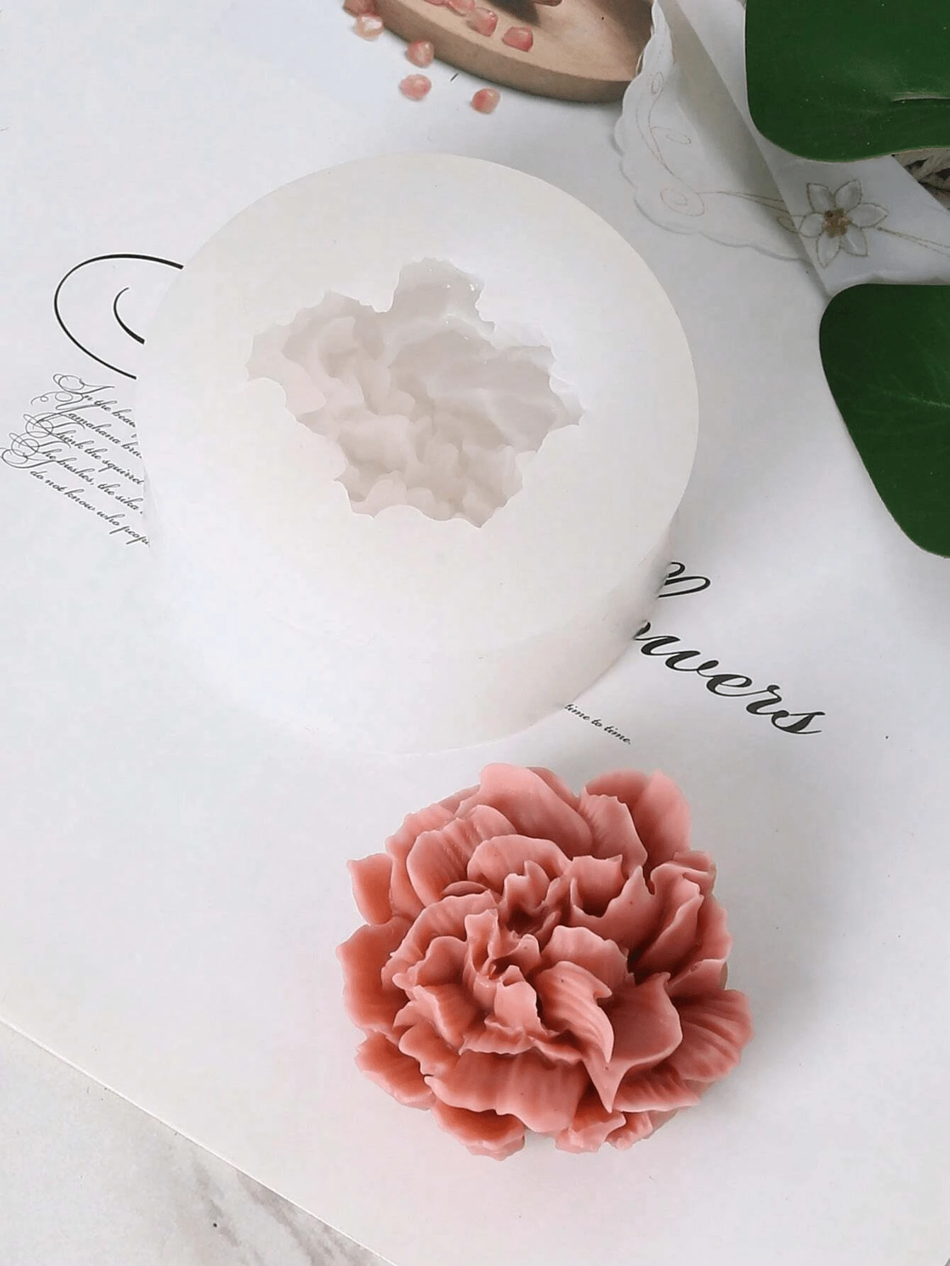 1 Khuôn silicon DIY thiết kế hoa - trắng - Xem 1