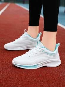 Women's Breathable Knit Cushioned Lightweight Casual Running Shoes Outdoor  Lace-Up Sport Sneakers