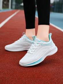 Women's Breathable Knit Cushioned Lightweight Casual Running Shoes Outdoor  Lace-Up Sport Sneakers