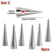 6pcs/Set Stainless Steel Crispy Pastry Baking Tool Paired  Reusable Dessert Making Tool Household Kitchen Baking Tools Party Supplies - Multicolor - View 10