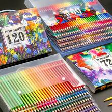 Brutfuner Ensemble de 120 crayons de couleur à base d'huile, 48/72 pièces crayons de couleur professionnels pour le dessin, couleurs riches et pigments vifs, livres à colorier pour adultes et fournitures pour le croquis
