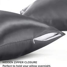 Soft Satin Zipper Pillow Shell 1 Piece,30*50cm,45*45cm,50*50cm