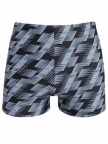 Men's Sports Quick-Dry Swim Trunks - Grey - View 2