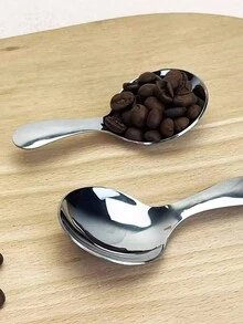 1pc/Stainless Steel Short Handle Spoon, Stainless Steel Mini Salt Spoon, Mini Spoon, Dessert Spoon, Spice Spoon, Coffee Spoon, Ice Cream Spoon, Kitchen Tools For Condiments, Desserts, Tea, Coffee, Cakes, Sugar, Stirring Spoon Coffee Ware Teaspoon (Gold/Silver),Ice Cube,Party,Travel,Wedding,Birthday,Camping,Graduation,Bachelorette Party,Bachelorette,Kitchen,Kitchen Items,Storage,Decor,Outdoor. - Multicolor - View 10