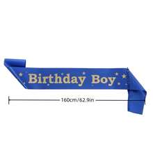 Birthday Sash Blue, Gold Foil Letter Birthday Sash For Men Funny Birthday Party Favors For 10th 11th 13th 15th 16th 18th Bday Sash Gift Decorations,Christmas