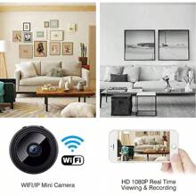 1 个室内无线摄像机、运动检测 IP 摄像机、WIFI 婴儿监视器、家庭安全迷你监控摄像机、智能家居迷你无线摄像机、1080P 高清 IP 无线摄像机。 - 黑色 - 查看 3