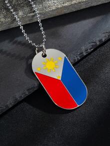 1 Pec Of National Flag Tag Mặt dây chuyền vòng cổ dành cho nam và nữ Trẻ em cặp đôi tình nhân, Phong cách hàng ngày và đường phố Lễ kỷ niệm ngày quốc khánh, Quà tặng sinh nhật lễ hội cho trẻ em Anh em bạn cùng lớp Bạn trai bạn gái, Trang sức phong cách người nổi tiếng truyền thống độc đáo cổ điển - Quốc kỳ - Xem 10
