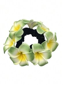 1个夏威夷雏菊花泡沫发圈，适合扎发髻或马尾辫，可作发圈、橡皮筋、发绳、弹力发圈、发饰、头饰、弹力发带。 - 彩色 - 查看 11