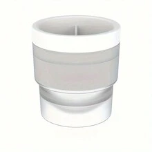 1pc Round Ice Cube Mold For Summer, Silicone Ice Ball Maker With Stackable Design, Ice Ball Tray With Lid, 8 Cavities - Round Ice Tray - View 2