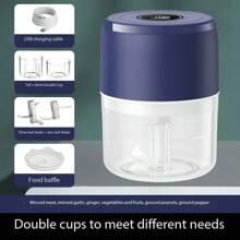 Mini Electric Garlic Masher & Presser, Wireless, Garlic Paste Making Machine, Garlic Peeler And Meat Grinder, Kitchen Cooking Tool For Home Use,Kitchen,Kitchen Items,Food,Cooking,Camping,Vacation,Beach,Room Decor,Organizer,Party,Travel. - Electric Garlic Masher - View 15