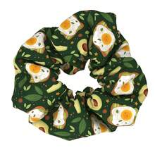 Scrunchie de moño en color aguacate para mujeres, banda elástica para el cabello con diseño de tela impresa,herramientas para el cabello accesorios para el cabello accesorios para el pelo - Multicolor - Ver 2