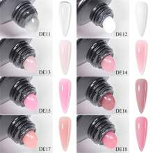 13 pièces/set Ensemble de gel d'extension poly 20 ml Kit de Nail Art Polygels couleur blanche transparente Gel UV pour ongles Formulaire de pointe Tranche de gel acrylique pour ongles Kit de pinceaux avec 100 pièces de moules d'extension pour ongles - Multicolore - Voir 3