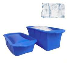 1 pieza Creativa Bandeja de cubitos de hielo con diseño de dibujos animados, material de silicona, caja de hielo para refrigerador del hogar con capacidad extra grande y desmoldeado rápido - Multicolor - Ver 13