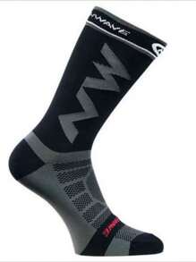 4 Pairs Of Men's Cycling Socks Highway High Stretch Sports Socks Bicycle Mid-Tube Socks