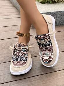 Nuevos zapatos de verano transpirables casuales para mujer con malla y suela resistente al deslizamiento suave y punta redonda, zapatos para mamá al aire libre - Caqui - Ver 4