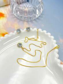 Women Necklace Sets - Gold - View 4