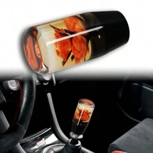 JDM 10CM VIP Clear Real Flowers Manual Gear Stick Shift Knob Lever Shifter Universal - 橘色 - 查看 1