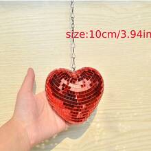 1pc Disco Red Heart Pendant Is Suitable For Wedding Party And Ball Arrangement. - Red - View 5