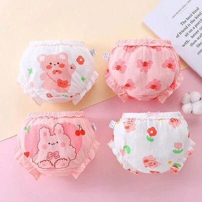 婴儿女童内裤宝宝面包裤夏季婴幼儿三角裤儿童0-3岁无夹PP短裤