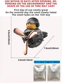 1入黑色新款汽車空氣清新劑卡通玩具配磁性吸盤,可黏在空調出風口上（含2片香薰片）