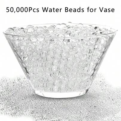 200 件花瓶水珠，透明水珠花瓶填充凝胶珠果冻珠聚合物珠，用于漂浮珍珠蜡烛婚礼中心装饰花卉