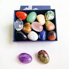 14pcs/Set Chakra Healing Stones, Large Particle And Gemstone Collection Box , Flower Pot Fish Tank Decorative Stone DIY, Jewelry Making,Chakra Stones, Reiki Healing, Yoga & Energy Therapy Beginners, Crystals Energy. - 14pcs/Angel Halo - View 8