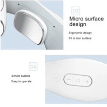 Intelligent JT-008 Heated Voice Version Neck Massager, Multi-Functional Spine Shoulder Neck Hot Compress Massager For Cervical Vertebra Protection - Silver - View 8
