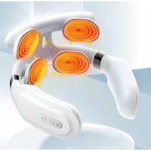 Intelligent JT-008 Heated Voice Version Neck Massager, Multi-Functional Spine Shoulder Neck Hot Compress Massager For Cervical Vertebra Protection - Silver - View 4