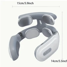 Intelligent JT-008 Heated Voice Version Neck Massager, Multi-Functional Spine Shoulder Neck Hot Compress Massager For Cervical Vertebra Protection - Silver - View 9