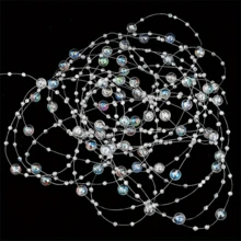 1 szt. (8+3mm) girlanda z koralików, sznurek perłowy w kształcie gwiazdy, długość 5 metrów na ślub, dodatki do włosów panny młodej, dekoracja na Boże Narodzenie, bukiet walentynkowy, odzież/dekoracja ogrodu, wielokolorowe perły - Wielokolorowe - Zobacz 8