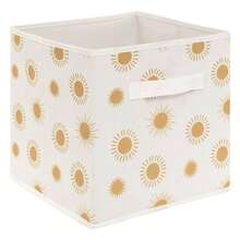 Well Home Set van 2 opbergdozen voor kinderen "zon" okergeel Afmetingen: 29x29x29