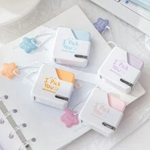 Rosyposy 1PC Cute Mini Stapler Color Stapler Set With 40pcs 10# Staples Binding Tools Block Shape Stationery School Office Supplies Back To School - Multicolor - View 8