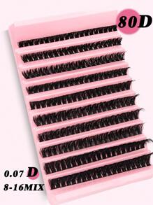 Complete DIY Lash Extension Kit: 200 Clustered Lashes, 80D/40D/30D Curvature Reusable Thick Fluffy Individual Lashes For Party Stage Festival Eye Makeuplash Clusters,Eyelash Clusters,Individual Eyelashes,Lashes,Fake Lashes - DD - View 8