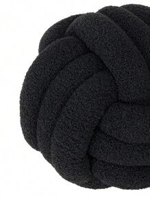 1pc Handmade Knotted Ball Pillow, Home Decor Plus Fleece Thick Cushion, For Decorating Sofas, Pillows Or Bedside