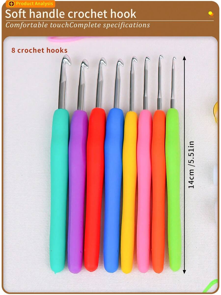 53pcs Crochet Hook Set, Trade Knitting Tool Kit With 16 Different Sizes Of Crochet Hooks, Stitch