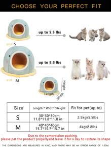 1pc Cute Octopus Pet Bed For Small-Medium-Sized Cats And Dogs, All Seasons - Mint Green - View 4