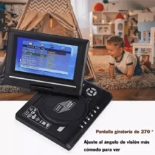 Reproductor De Dvd Portátil De Pantalla Lcd 7.8in Rotación de 270​​° Calidad súper pintada, reproductor De CD, +CD de juego - Negro - Ver 5