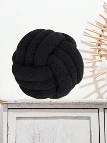 1pc Handmade Knotted Ball Pillow, Home Decor Plus Fleece Thick Cushion, For Decorating Sofas, Pillows Or Bedside