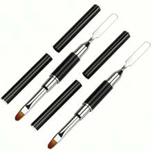 1支美甲设计刷，丙烯酸UV凝胶扩孔刷，绘图刷，刮刀，双头美甲刷工具 - 彩色 - 查看 5