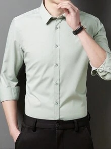 Men Shirts - 薄荷綠 - 查看 2
