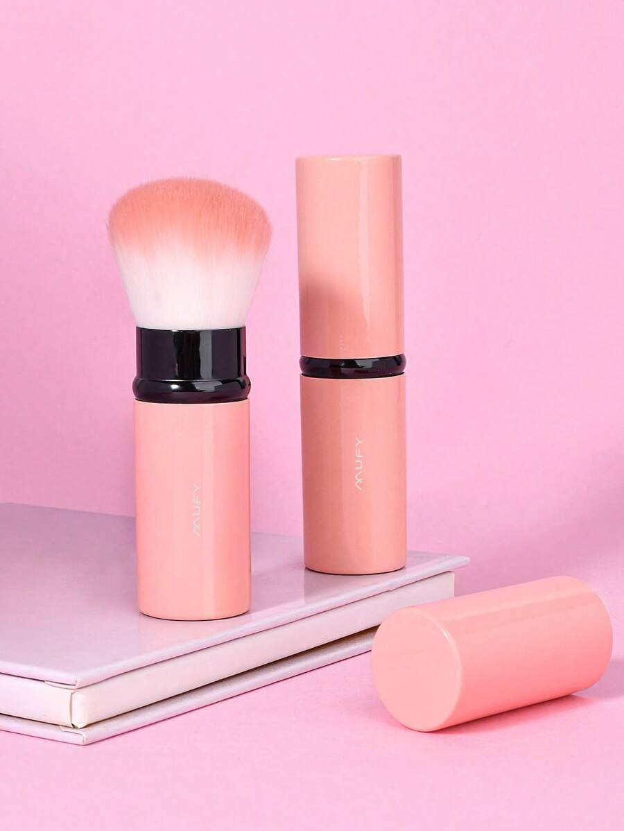 粉色伸缩腮红刷、散粉刷、粉底刷、遮瑕刷、腮红刷、修容刷、腮红刷、古铜粉刷、散粉刷、粉底刷、腮红刷 - 粉色 - 查看 1