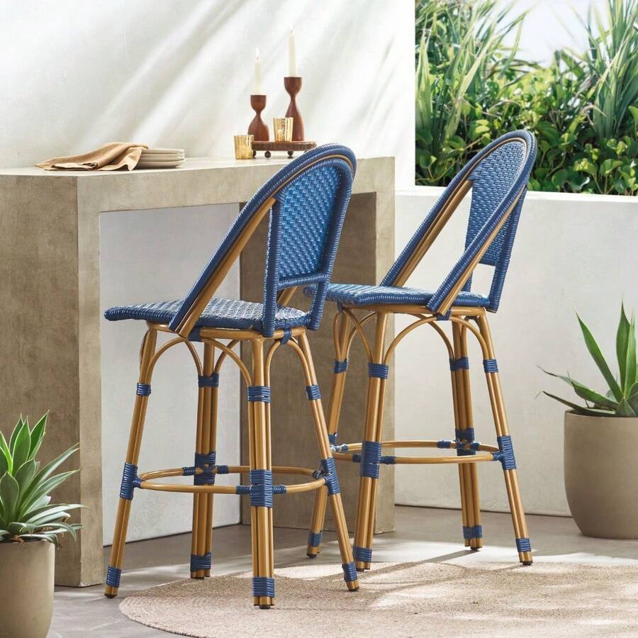 TABURETE DE BAR - Azul - Ver 1