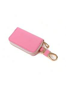 1Pc Fashionable Car Key Bag, Universal Model, Men's And Women's Storage Key Leather Case, Mini Key Bag - one-size - View 11