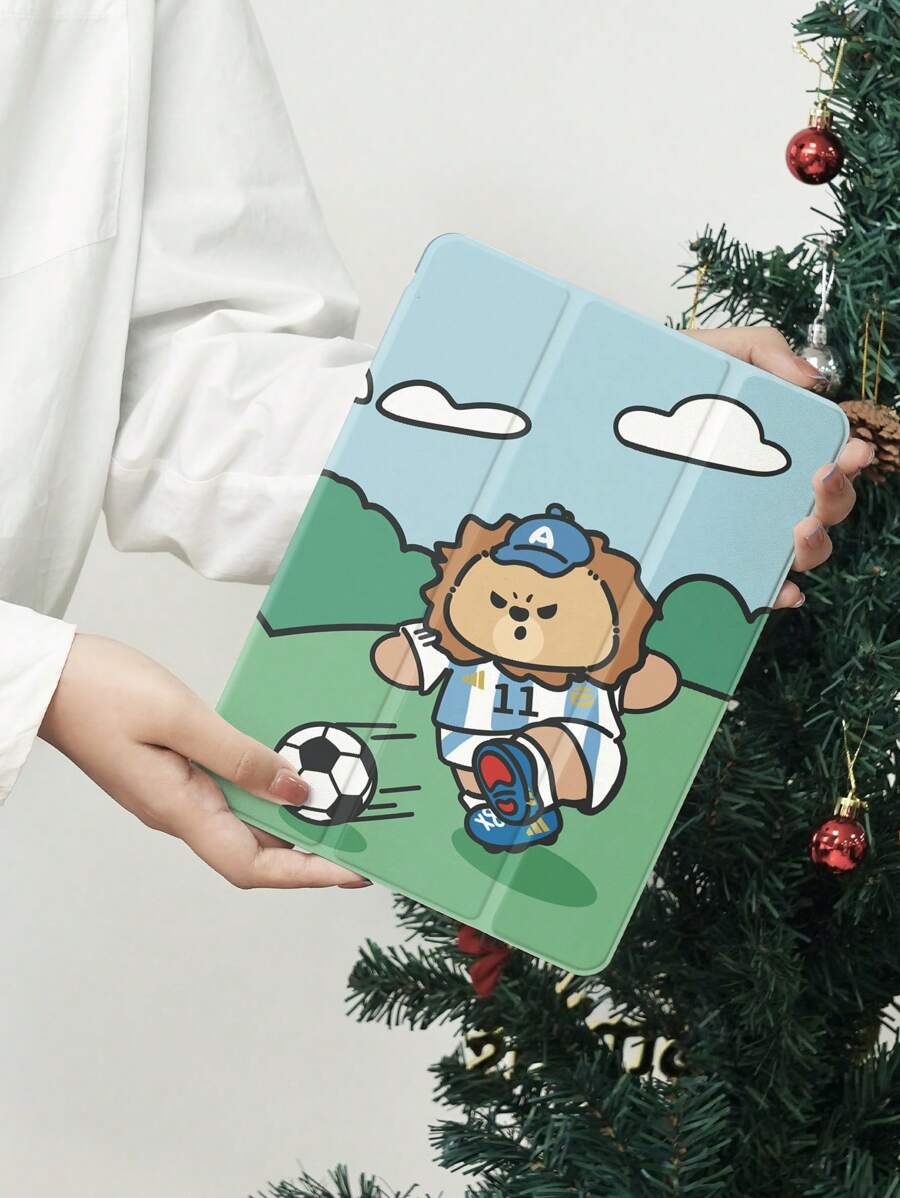 Bear 保护套兼容 iPad 10.2 英寸 2021/2020 iPad 第 9/8 代，兼容三星 Galaxy Tab A8 10.5 英寸 2022/Tab/，带笔架，支持自动睡眠/唤醒盖 - 彩色 - 查看 1